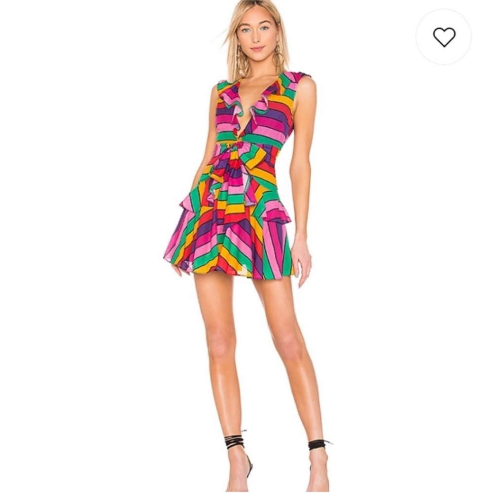 Lovers + Friends Multicolor Chevron Mini Dress
